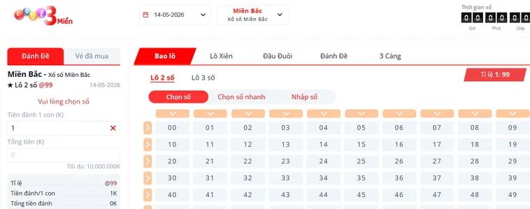 Lô Đề 3 Miền Tại Bin88 Đỉnh Cao Sân Chơi Cá Cược Số Học Đẳng Cấp Nhất