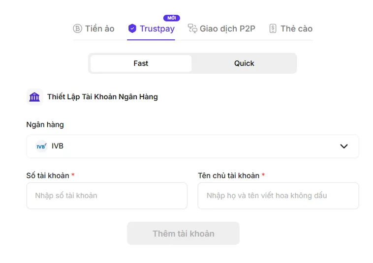 Rút tiền Bin88 qua tài khoản ngân hàng - tiền về chỉ sau 5 phút.
