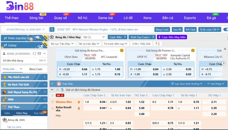 Thể Thao Saba Sports Tại Bin88 Sân Chơi Cá Cược Đỉnh Cao Cho Mọi Game Thủ