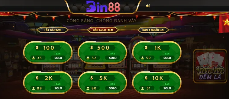 Tiến Lên Đếm Lá Tại Bin88 Thách Thức Bản Lĩnh Của Mọi Cao Thủ Đỉnh Cao