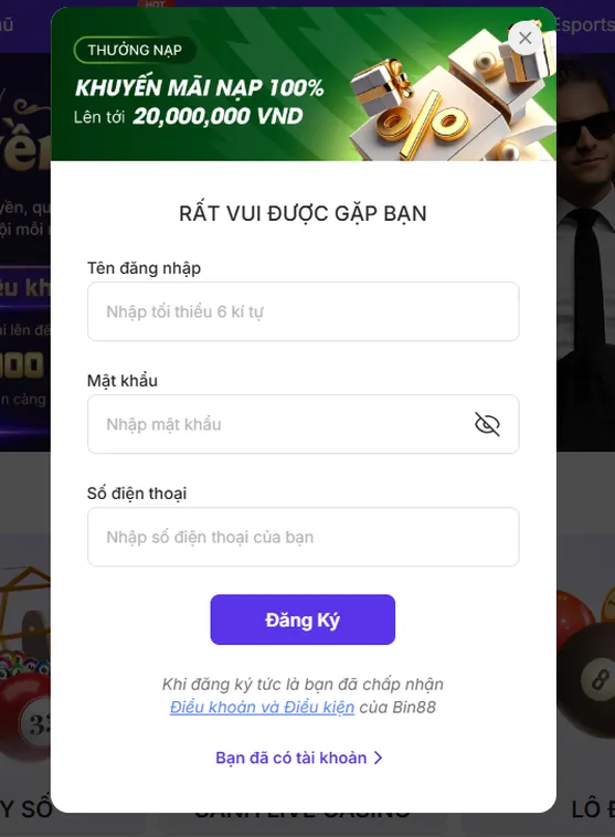 Đăng ký Bin88 Quy Trình Nhanh Chóng Mở Ra Cánh Cửa Dẫn Lối Đến Những Chiến Thắng